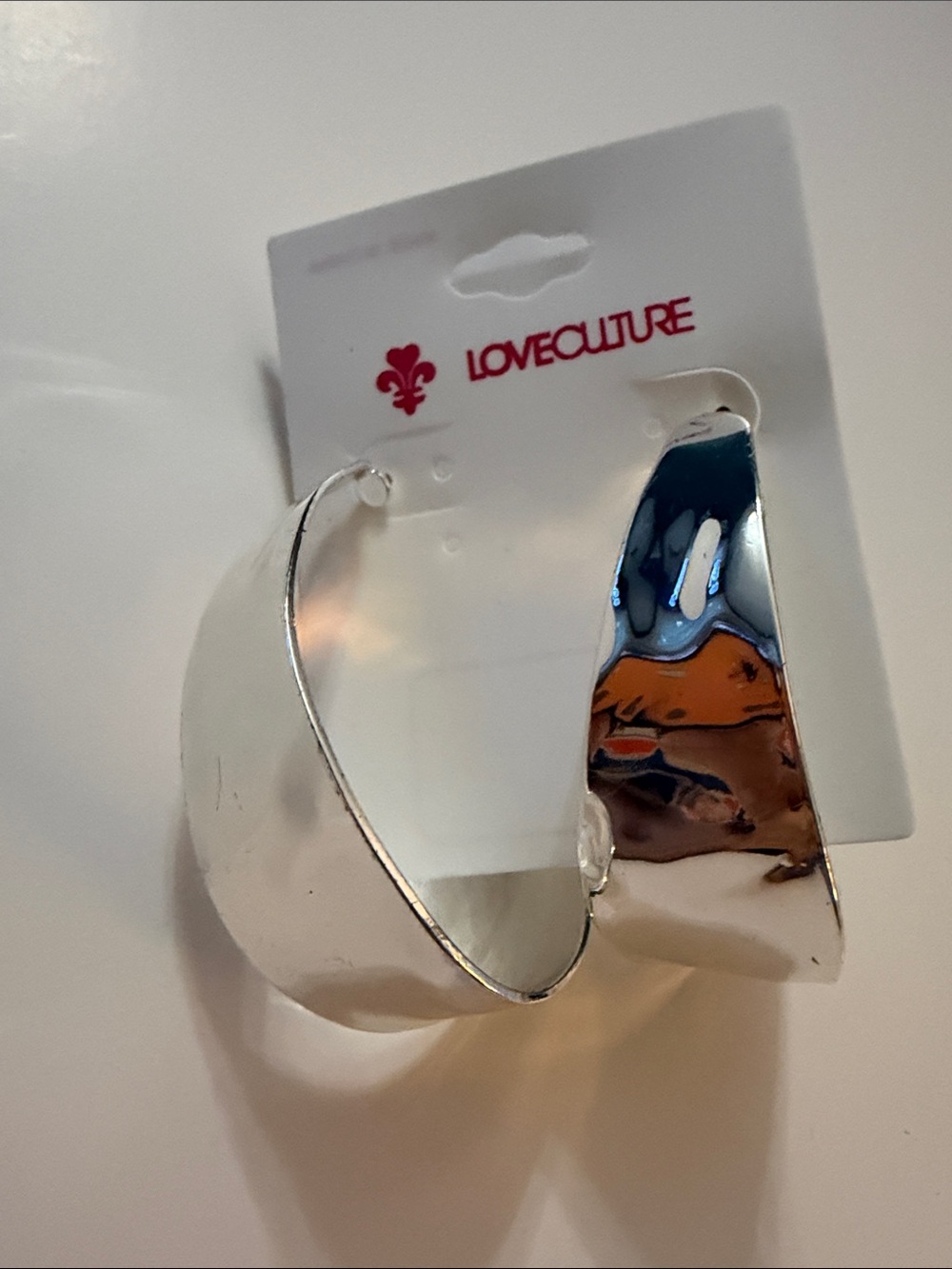 Love Culture Silver Reflective Earrings